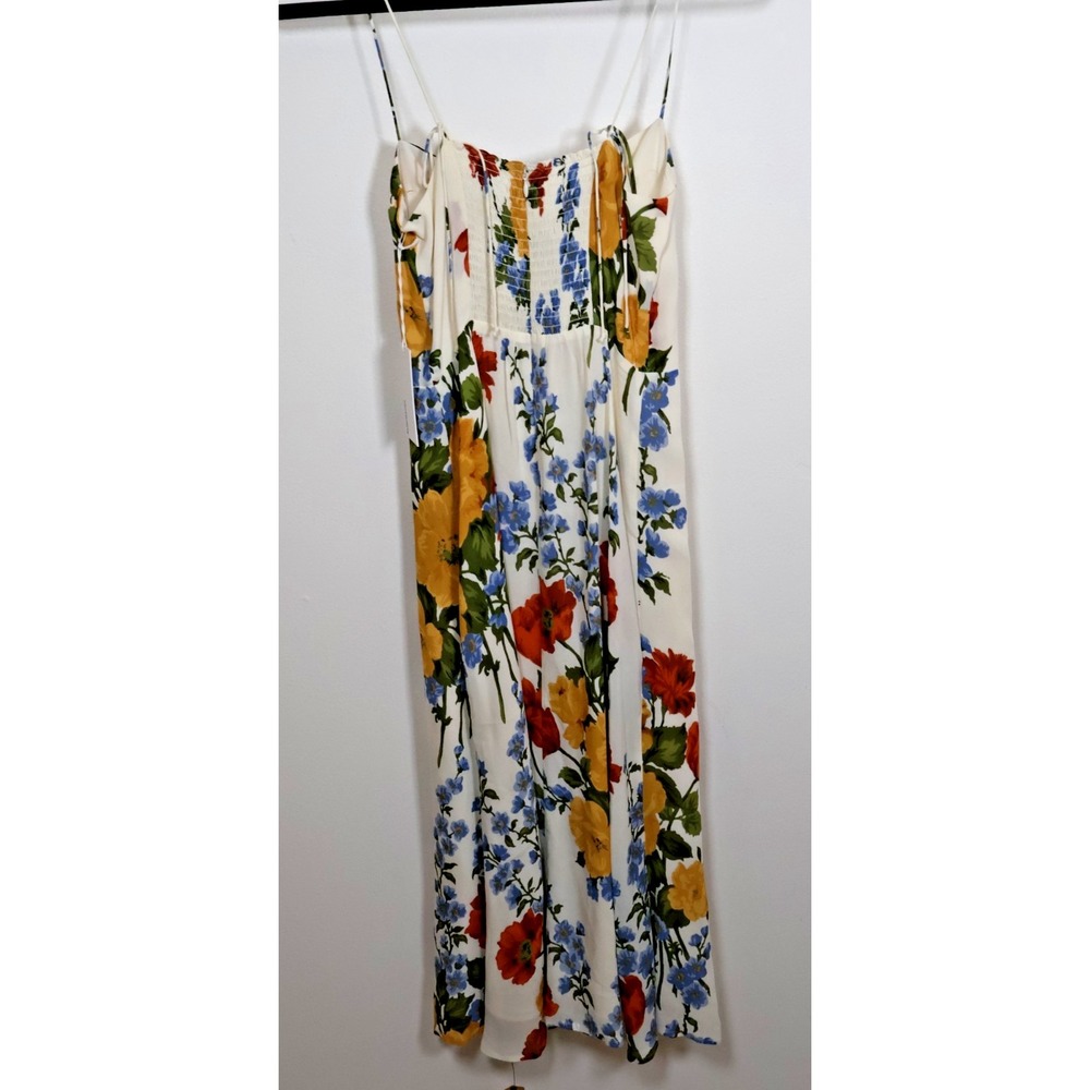 Reformation Dress Size 6 Juliette White Red Floral Formosa - Picture 8 of 13